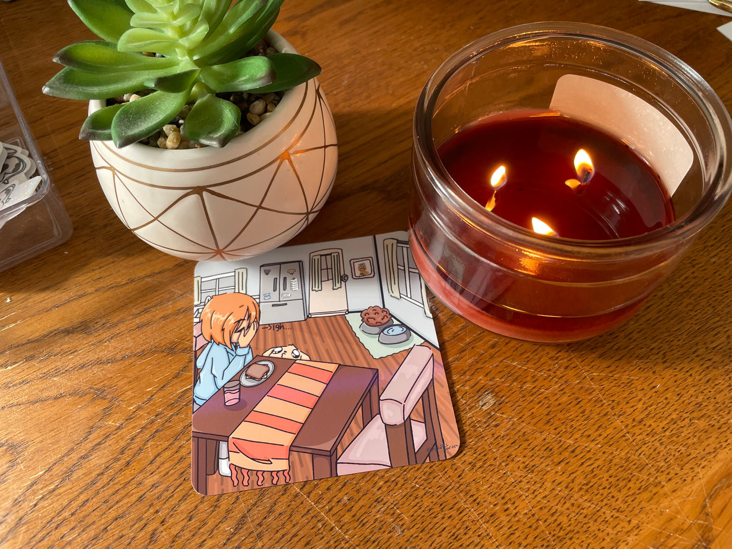 4x6 Begging Puppy Art Print (*^ -^*)